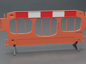 road barriers - 6 barrier 3D Model