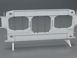 road barriers - 6 barrier 3D Model