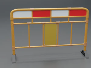road barriers - 6 barrier 3D Model