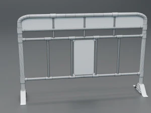 road barriers - 6 barrier 3D Model