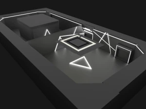 स्टोर क्षेत्र का आंतरिक भाग 3D मॉडल