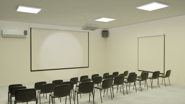 presentation room interior 3D Модель .c4d .max .obj .3ds .fbx .stl .blend 