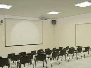 interior de la sala de presentaci&oacute;n Modelo 3D