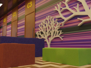 School Hallway - Corridor Scene 3D-Modell