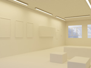 School Hallway - Corridor Scene 3D-Modell