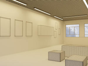 School Hallway - Corridor Scene 3D-Modell