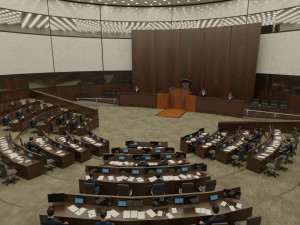 VR Conference Hall - Council - Parliament - Control Room 3D Модель