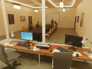 VR Conference Meeting Room 3D Model