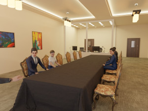 VR Conference Meeting Room 3D Модель