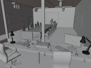 VR Conference Meeting Room 3D Модель