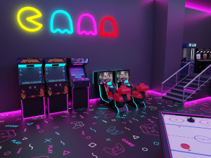 Arcade Game Hall Interior VR 3D 模型