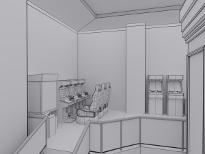 Arcade Game Hall Interior VR 3D 模型