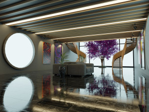 Art Gallery Interior VR 3D Модель