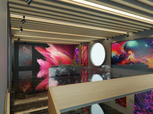 Art Gallery Interior VR 3D Model