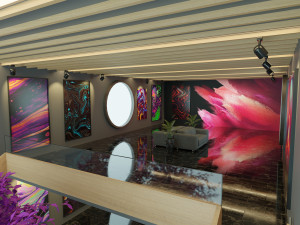 Art Gallery Interior VR 3D 모델