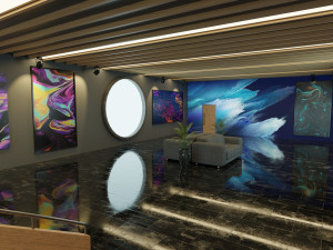 Art Gallery Interior VR 3D 모델