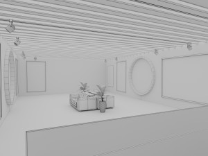 Art Gallery Interior VR 3D 모델
