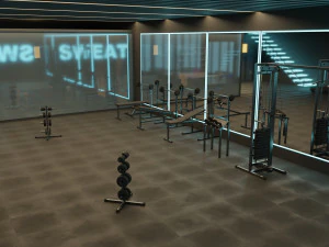 GYM Interior 3D Model