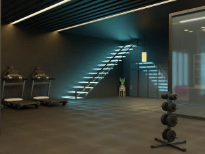 GYM Interior 3D Model