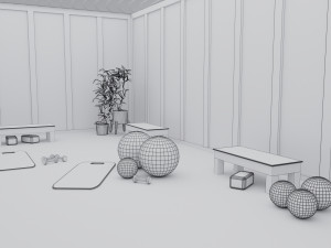 GYM Interior 3D 模型