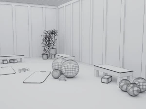 GYM Interior 3D Model