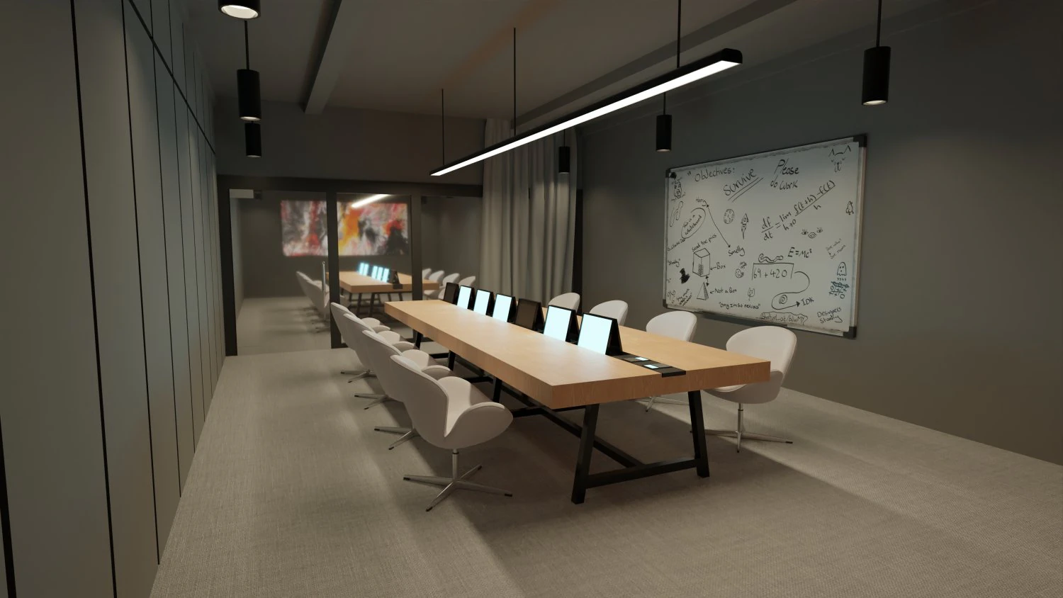 Meeting Room VR 3D Model .c4d .max .obj .3ds .fbx .stl .blend 