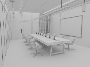 Meeting Room VR 3D Model