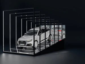 Car Exposition - Showroom Render Scene 3D Model