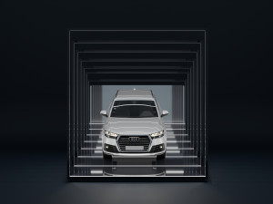 Car Exposition - Showroom Render Scene 3D मॉडल