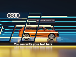 Audi Car Exposition - Showroom Render Scene Modelo 3D