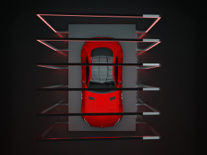 Car Exposition - Showroom Render Scene Model 3D