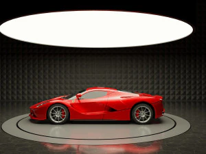 Exposition automobile - Sc&egrave;ne de rendu de salle d'exposition Modèle 3D