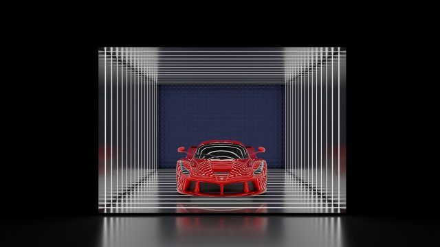 Car Exposition - Showroom Render Scene Modello 3D .c4d .max .obj .3ds .fbx .stl .blend