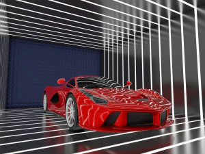 Car Exposition - Showroom Render Scene 3D Model