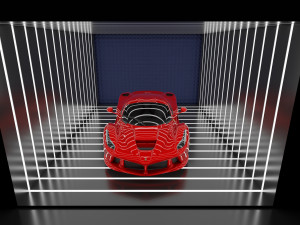 Car Exposition - Showroom Render Scene Modello 3D