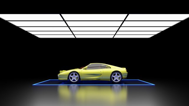 Car Exposition - Showroom Render Scene Model 3D .c4d .max .obj .3ds .fbx .stl .blend 