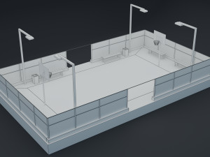 Public Street Basketball Court Modelo 3D