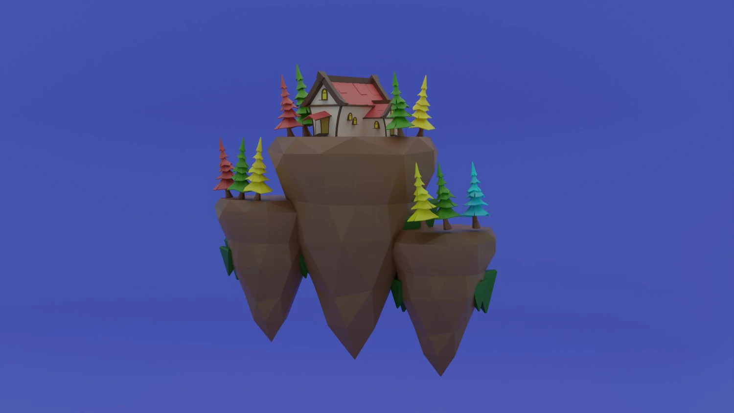 Island House 3D Model .c4d .max .obj .3ds .fbx .stl .blend