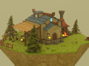 Medieval Blacksmith 3D Model