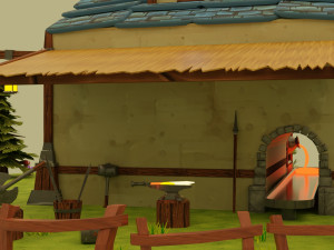 Medieval Blacksmith 3D Model