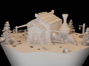Medieval Blacksmith 3D Model