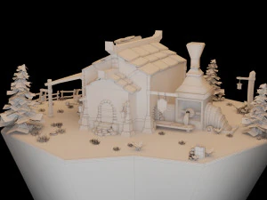 Medieval Blacksmith 3D Model