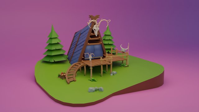 Viking House Modèle 3D .c4d .max .obj .3ds .fbx .stl .blend 