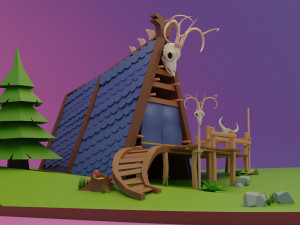 Viking House Modèle 3D