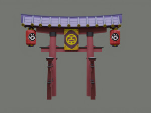 Japanese Torii Gate 3D मॉडल