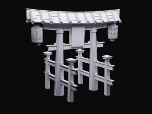 Japanese Torii Gate 3D मॉडल