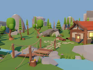 Low Poly Environment 3D Model