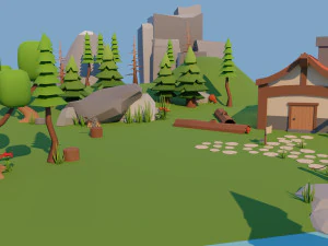 Low Poly середовище 3D Модель