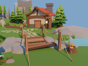 Low Poly середовище 3D Модель