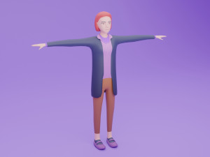 Toon Rigged People Pack 3D Модель